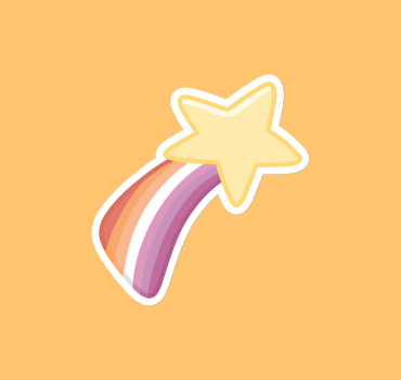 Lesbian LGBTQ+ Identity Star 3″ Magnet