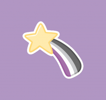 A-sexual LGBTQ+ Identity Star 3″ Magnet