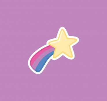 Bi-Sexual LGBTQ+ Identity Star Vinyl Sticker