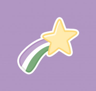 Gender-Queer LGBTQ+ Identity Star Vinyl Sticker
