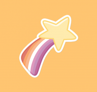 Lesbian LGBTQ+ Identity Star Vinyl Sticker