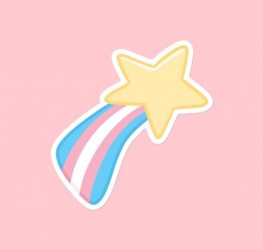 Transgender LGBTQ+ Identity Star Vinyl Sticker