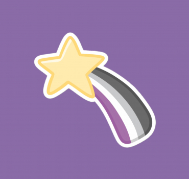 A-Sexual LGBTQ+ Identity Star Vinyl Sticker
