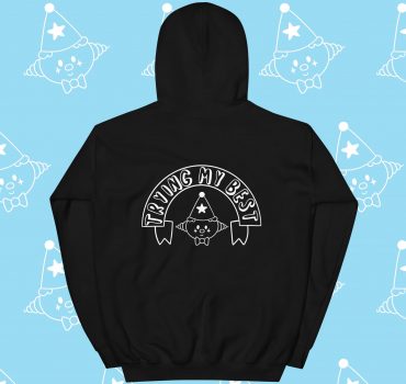 “Trying My Best” Clown Illustration Unisex Hoodie