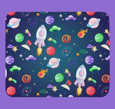 Space Repeat Pattern Illustration Mouse Pad