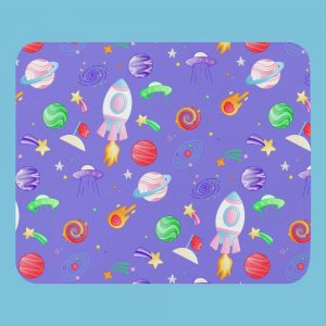 Space Repeat Pattern Illustration Purple Mouse pad