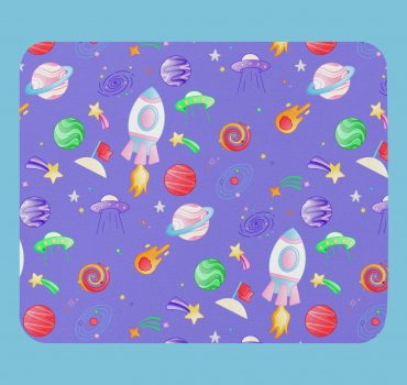 Space Repeat Pattern Illustration Purple Mouse pad