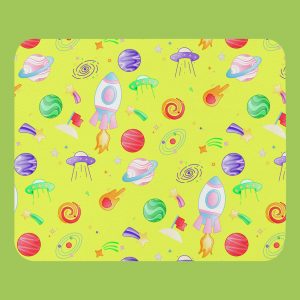 Space Repeat Pattern Green Mouse pad