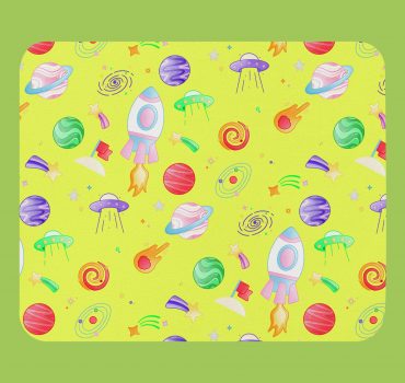 Space Repeat Pattern Green Mouse pad