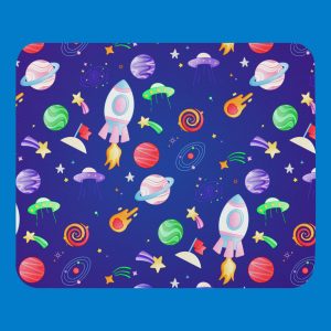 Space Illustration Blue Mouse pad